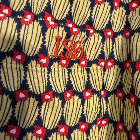 NWT Levi's Button Front Shirt Men's Size M Yellow Cactus Print Hawaiian Casual A - Picture 6 of 10